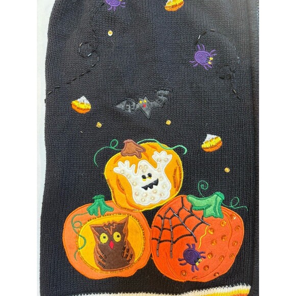 Austin Clothing CO Womens Halloween Sweater Vest Size Large Ghost Zipper Embroid - Picture 4 of 6